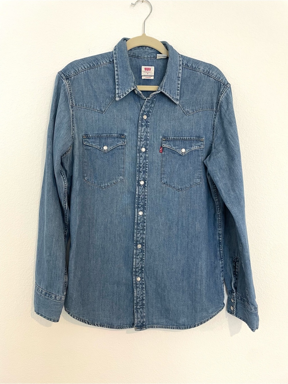 Levi's Men's Denim Western Shirt Snap Buttons